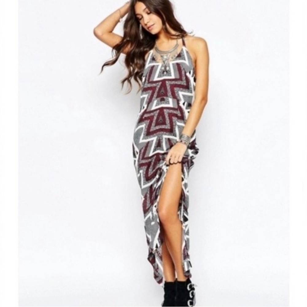 Free people serves you right maxi dress size 0